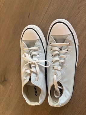 Converse White Canvas Low Top Sneakers